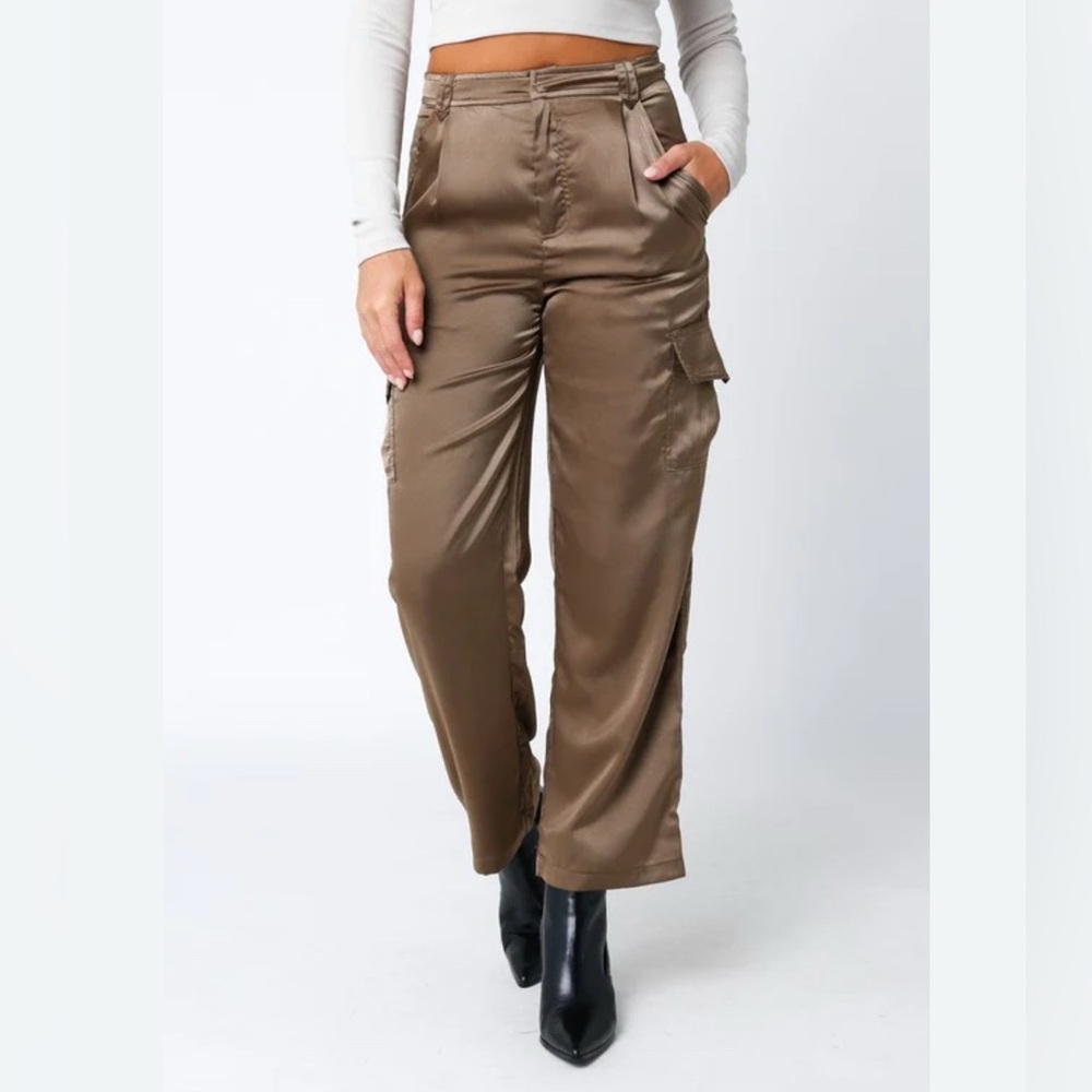 Nicole Miller Tan Cargo Trousers
